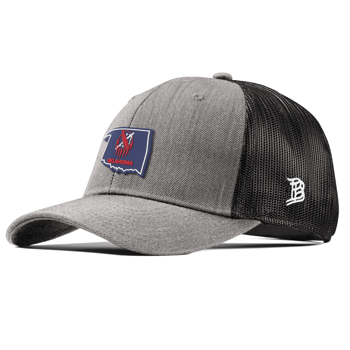 Oklahoma Patriot Series Curved Trucker Heather Gray