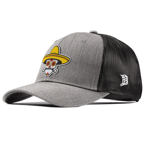 Sombrero Skull PVC Curved Trucker Heather Gray