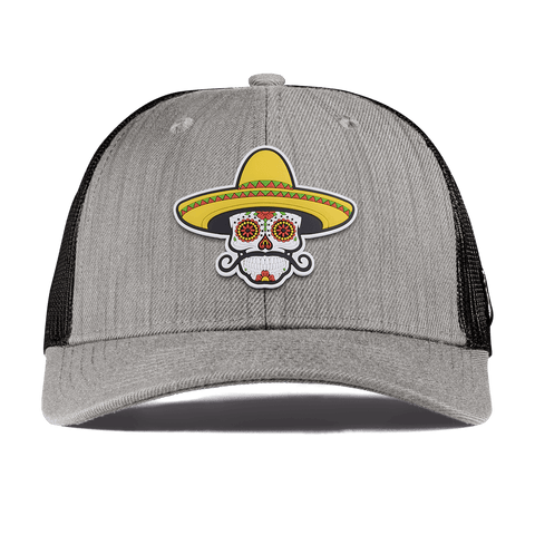 Sombrero Skull PVC Curved Trucker Heather Gray