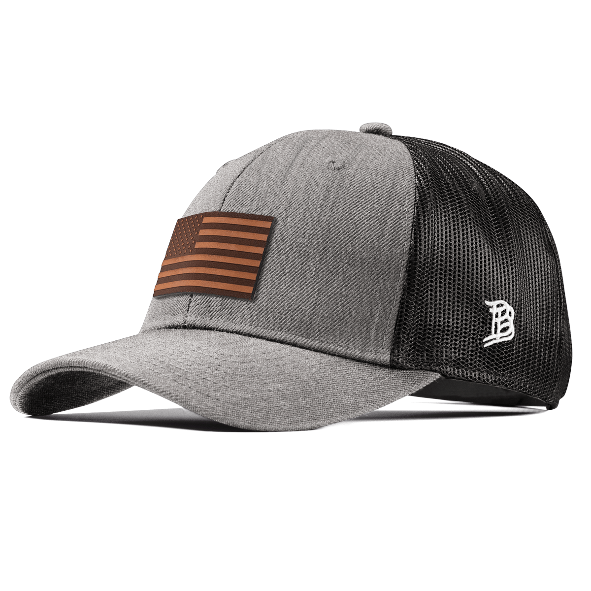 Old Glory Curved Trucker Heather Gray