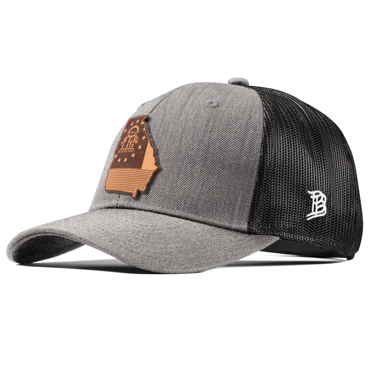 Georgia 4 Curved Trucker Heather Gray