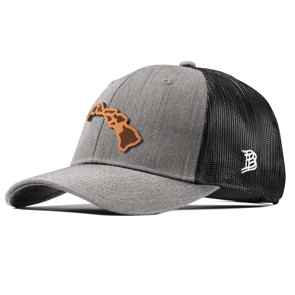 Hawaii 50 Curved Trucker Heather Gray