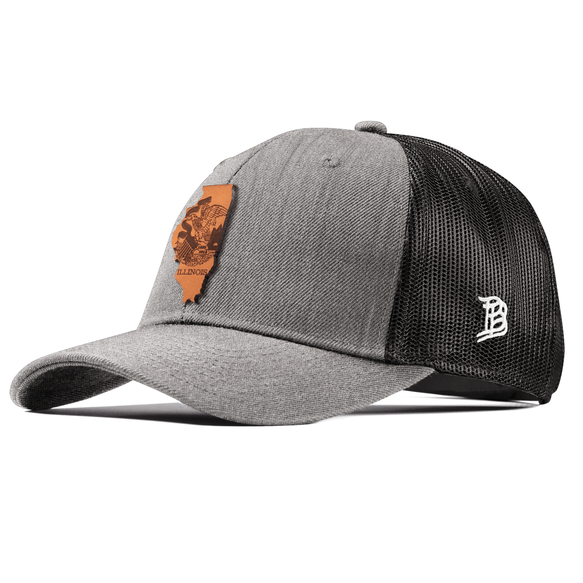 Illinois 21 Curved Trucker Heather Gray