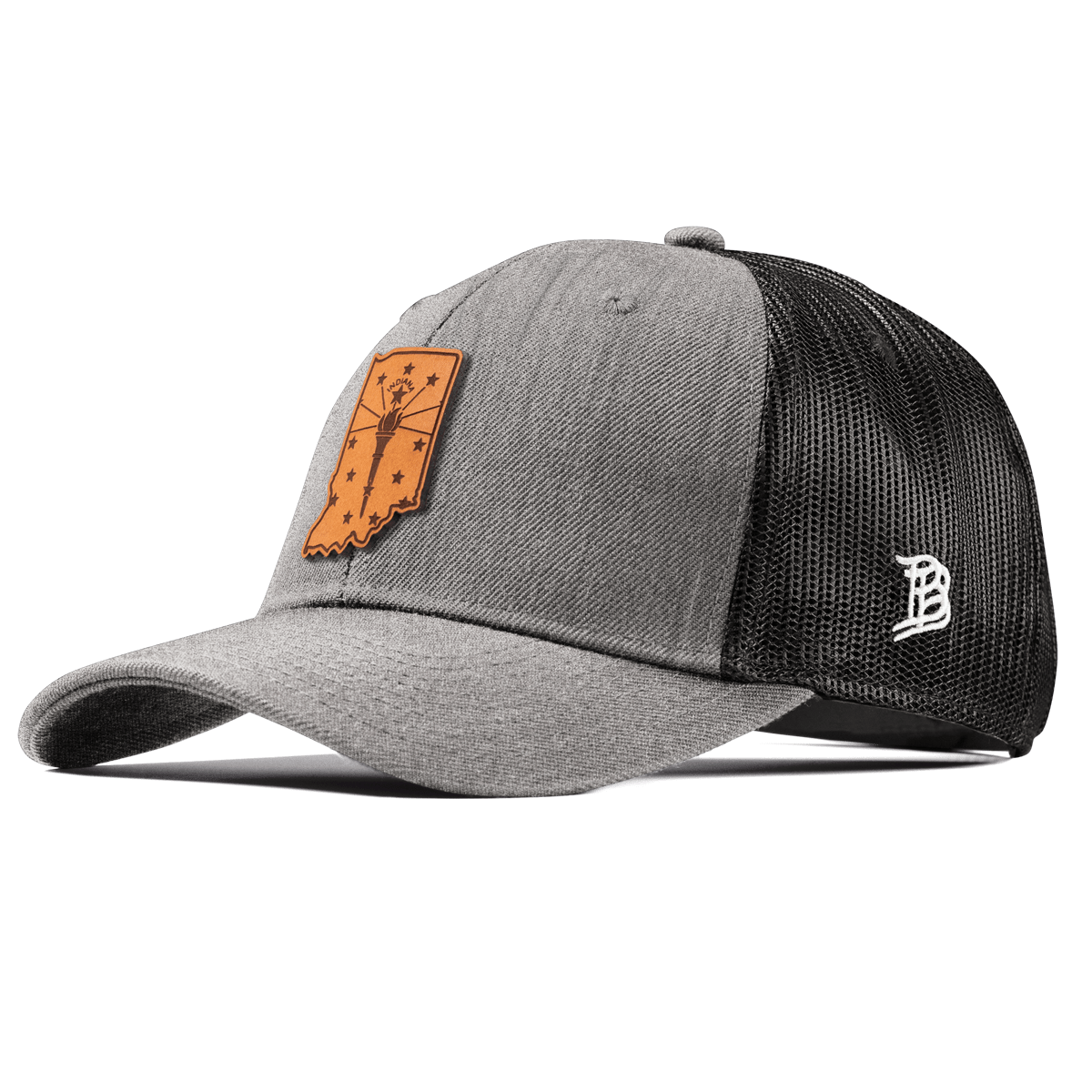 Indiana 19 Curved Trucker Heather Gray