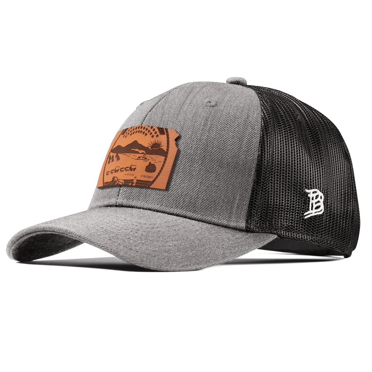 Kansas 34 Curved Trucker Heather Gray