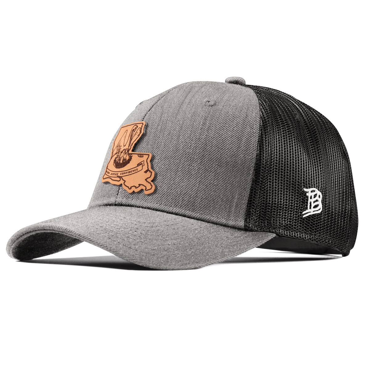 Louisiana 18 Curved Trucker Heather Gray