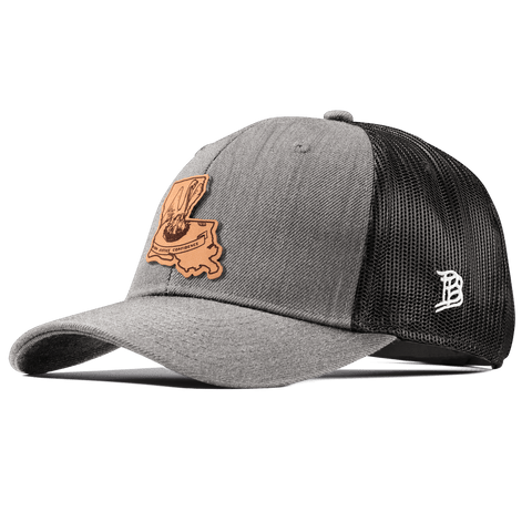 Louisiana 18 Curved Trucker Heather Gray