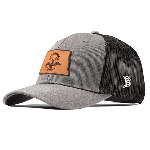 North Dakota 39 Curved Trucker Heather Gray