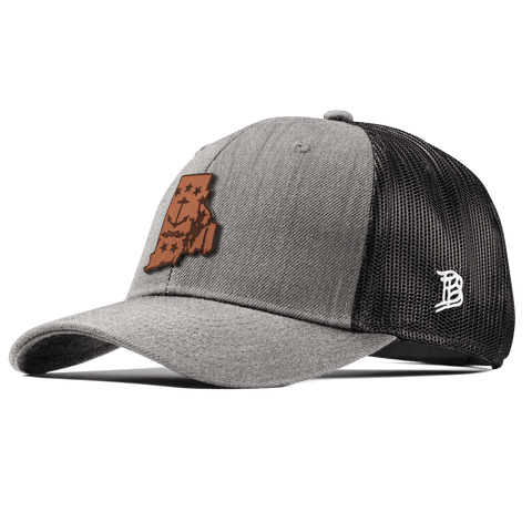 Rhode Island 13 Curved Trucker Heather Gray