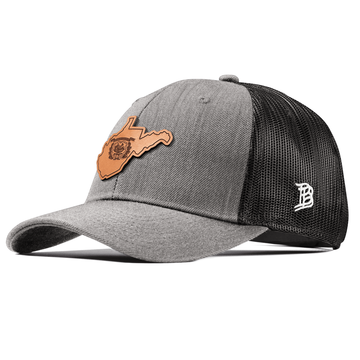 West Virginia 35 Curved Trucker Heather Gray