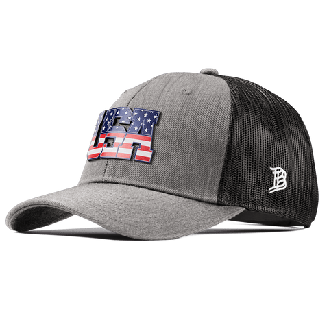 USA Tradition Curved Trucker Heather Gray 