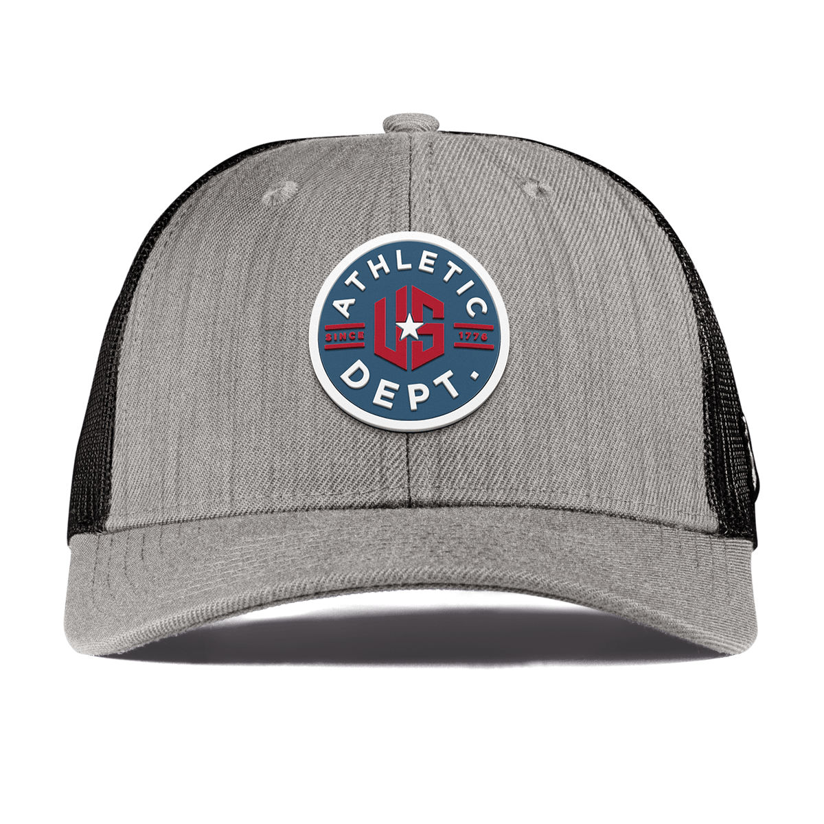 US Athletic Curved Trucker Heather Gray