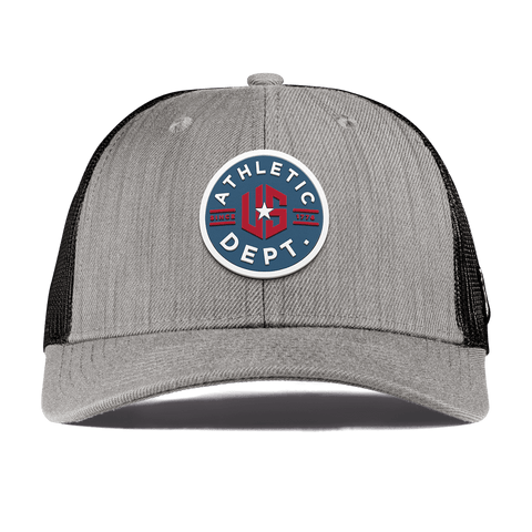US Athletic Curved Trucker Heather Gray
