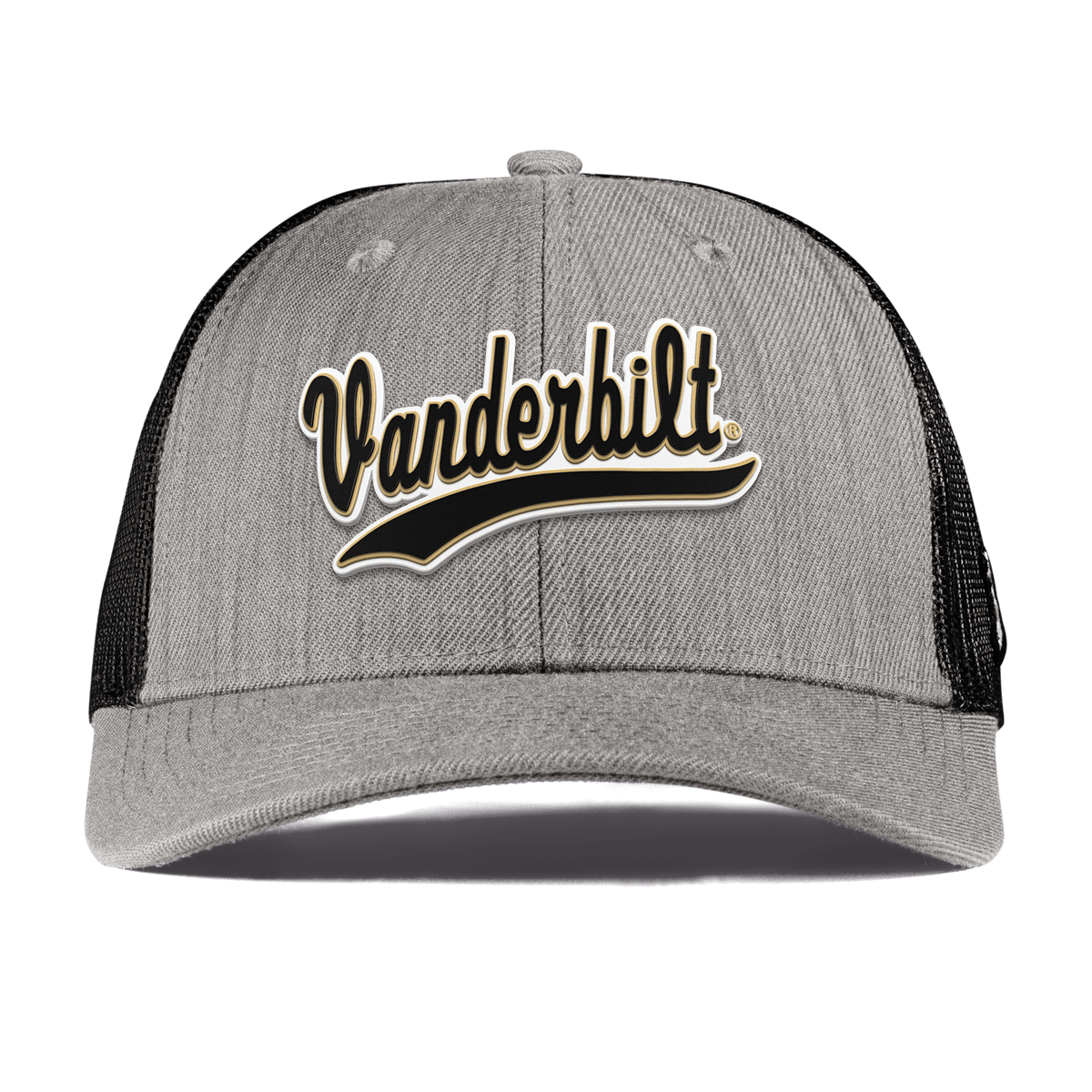 Vanderbilt University "Vanderbilt Script" Curved Trucker Heather Gray