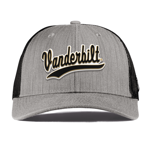 Vanderbilt University "Vanderbilt Script" Curved Trucker Heather Gray