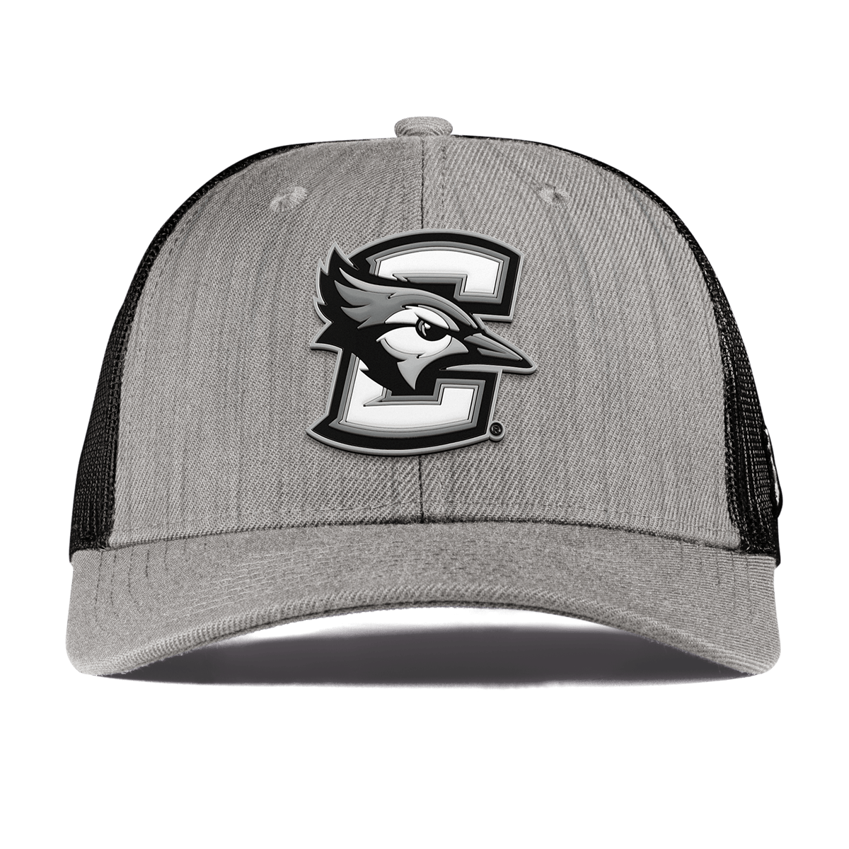 Creighton University "Vintage Creighton Block" Curved Trucker Heather Gray