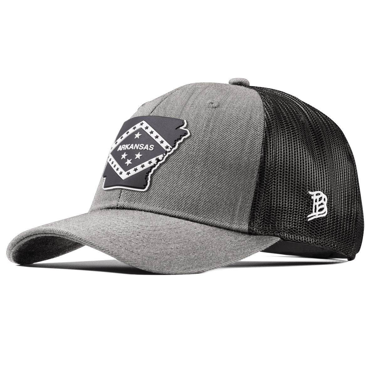 Arkansas Vintage Curved Trucker  Heather Gray