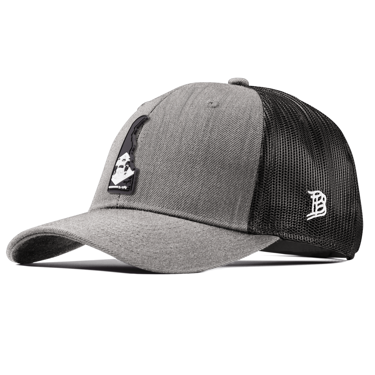 Delaware Vintage Curved Trucker  Heather Gray