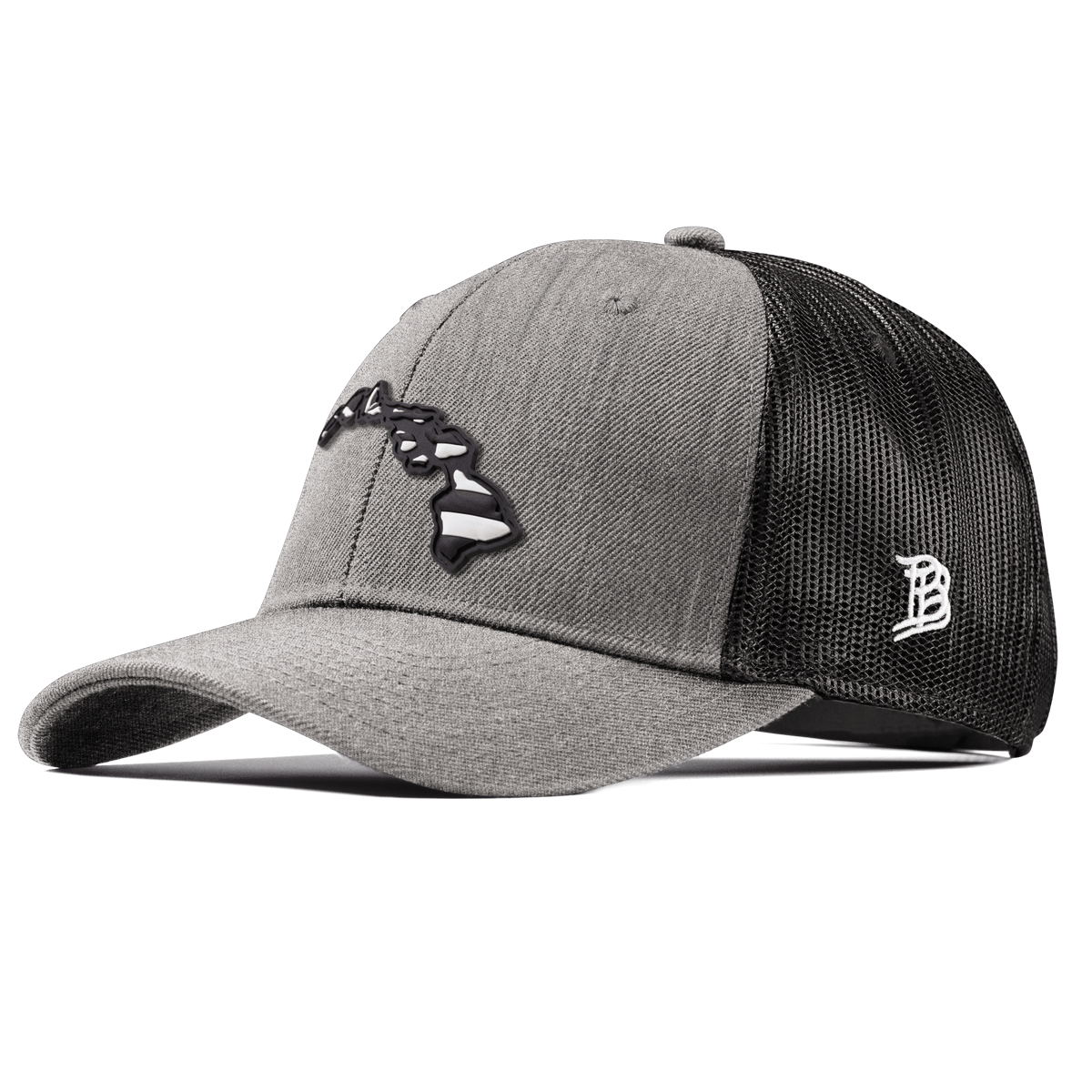 Hawaii Vintage Curved Trucker  Heather Gray