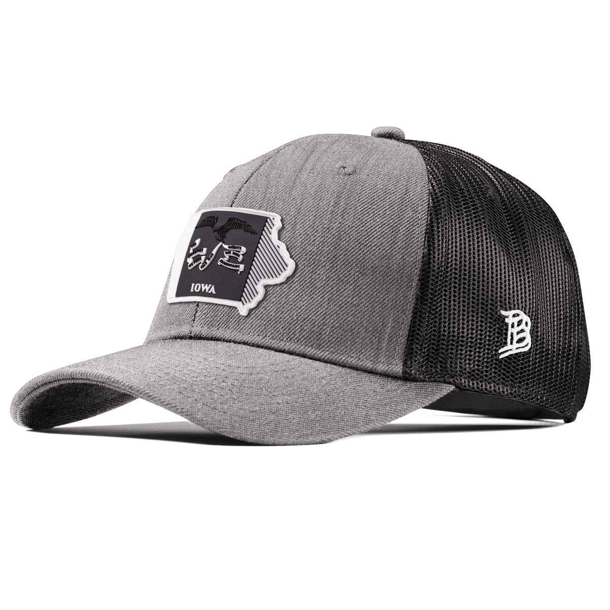 Iowa Vintage Curved Trucker  Heather Gray