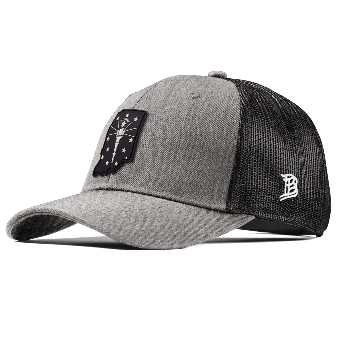 Indiana Vintage Curved Trucker  Heather Gray