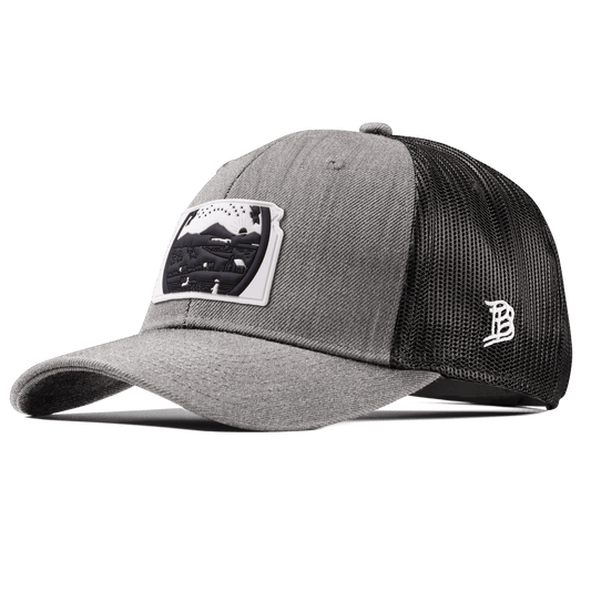 Kansas Vintage Curved Trucker  Heather Gray