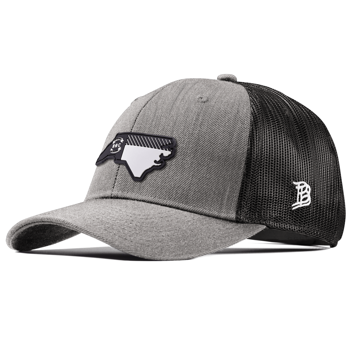 North Carolina Vintage Curved Trucker  Heather Gray