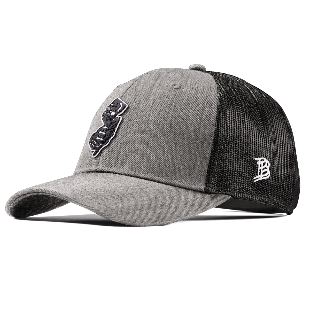 New Jersey Vintage Curved Trucker  Heather Gray