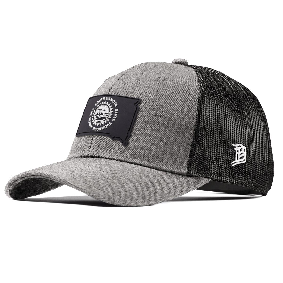 South Dakota Vintage Curved Trucker  Heather Gray