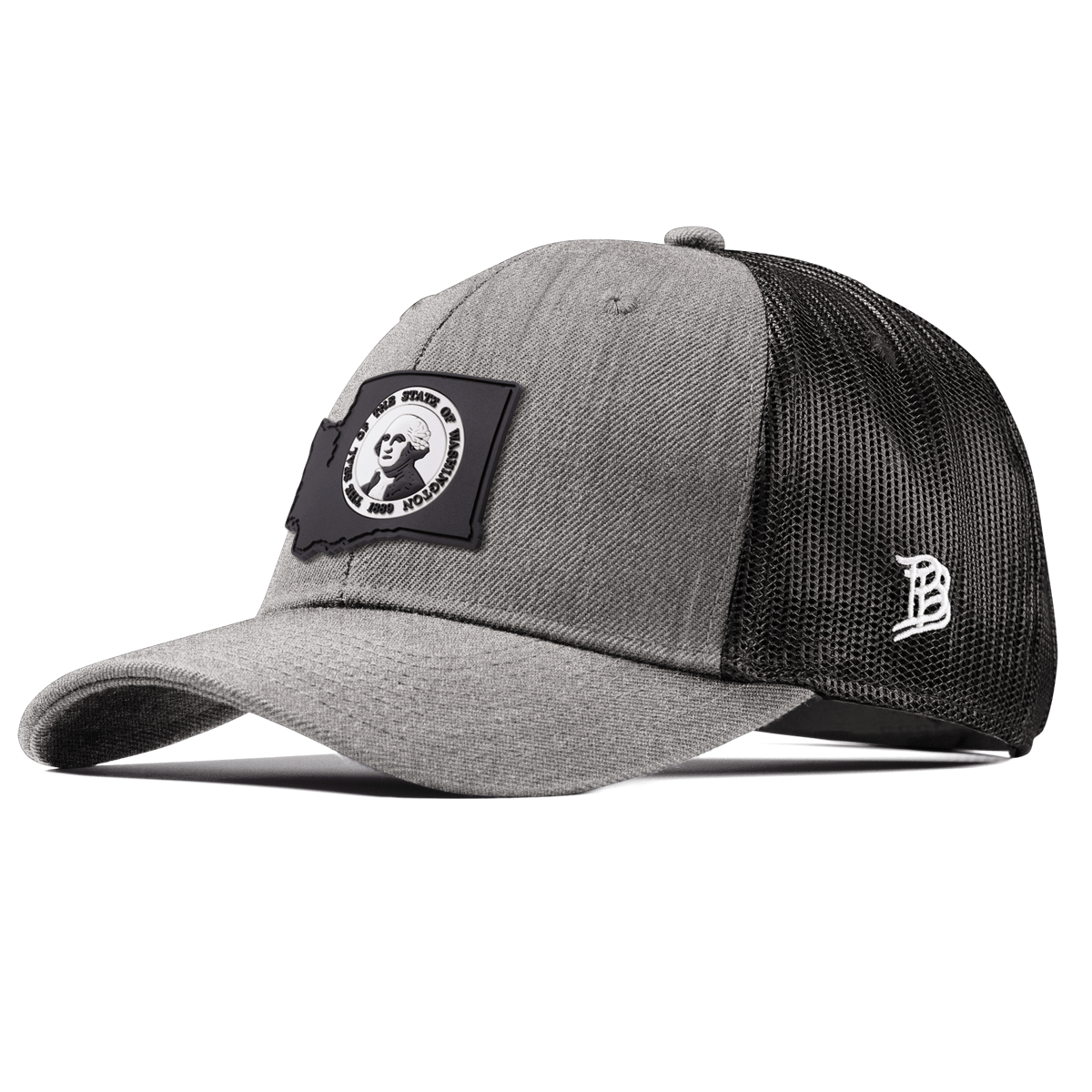 Washington Vintage Curved Trucker  Heather Gray