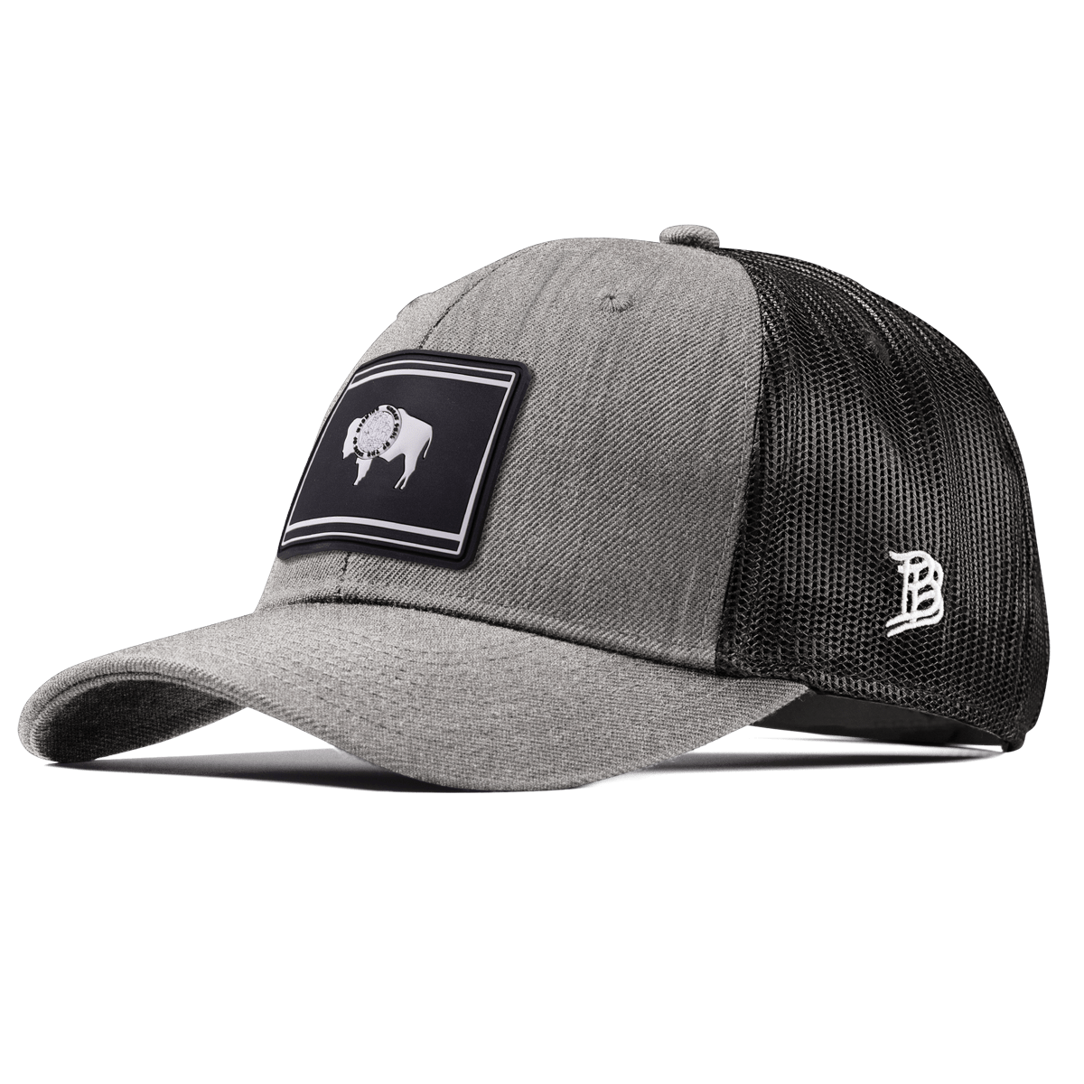 Wyoming Vintage Curved Trucker  Heather Gray