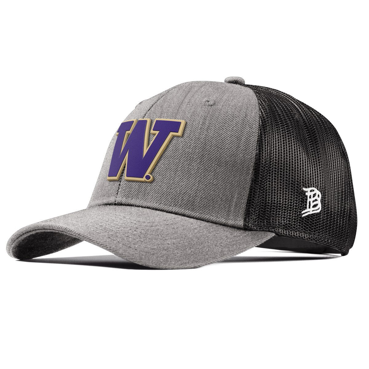 University of Washington "Washington Team Logo" Curved Trucker Heather Gray