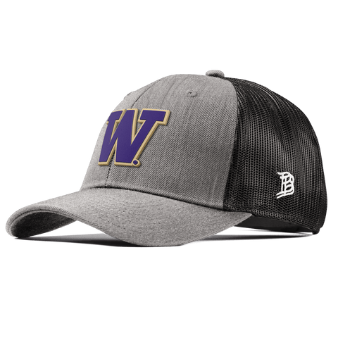 University of Washington "Washington Team Logo" Curved Trucker Heather Gray