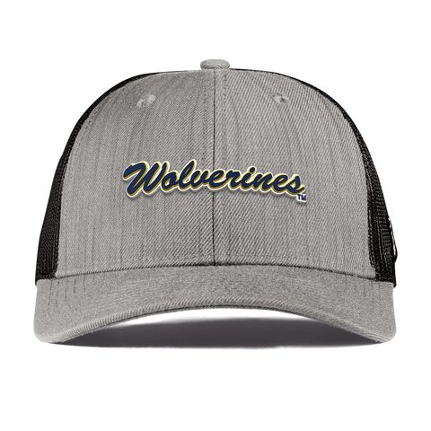 University of Michigan "Wolverines Script" Curved Trucker Heather Gray