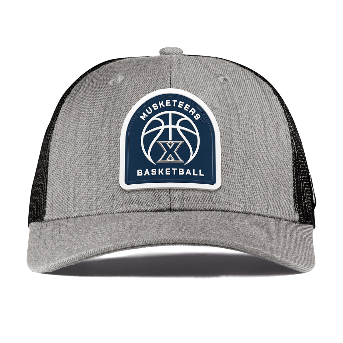 Xavier University "Xavier Basketball" Curved Trucker Heather Gray