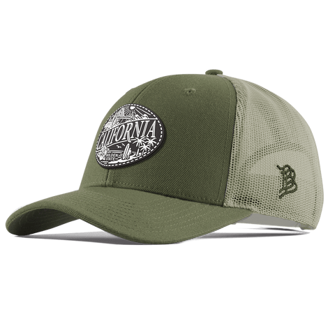 California Traveler Curved Trucker Light Loden