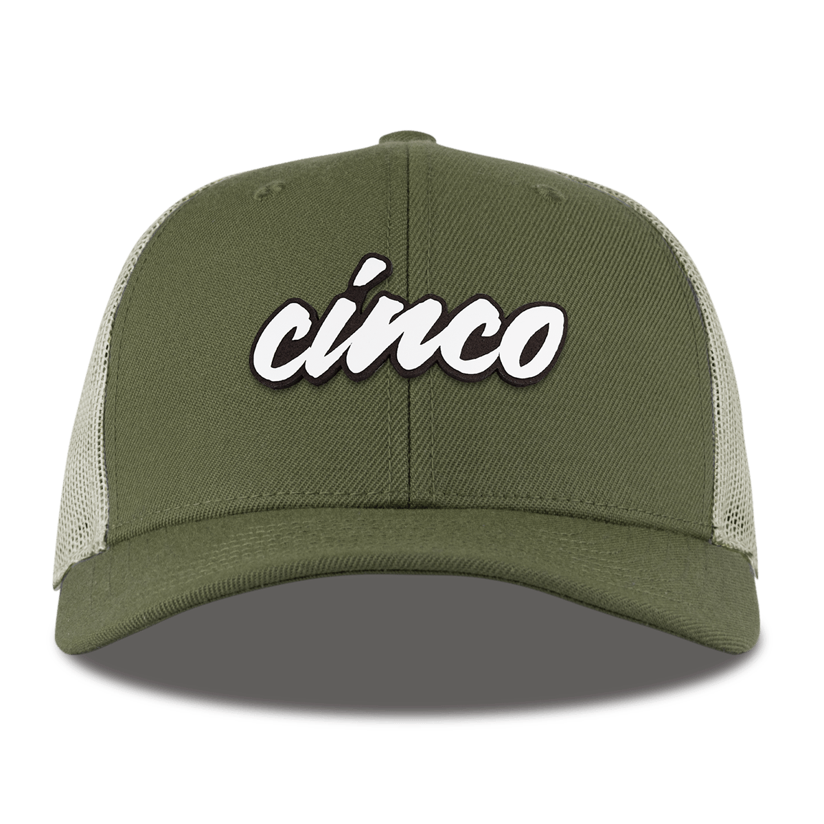 Cinco Script Curved Trucker Light Loden
