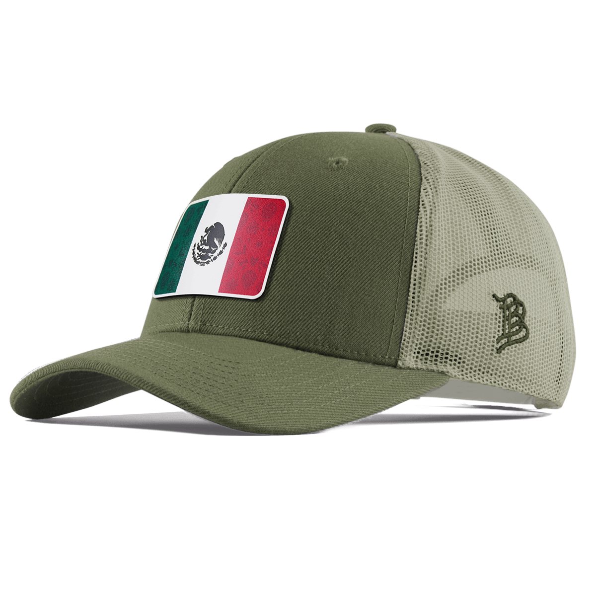 Fiesta Flag Curved Trucker Light Loden