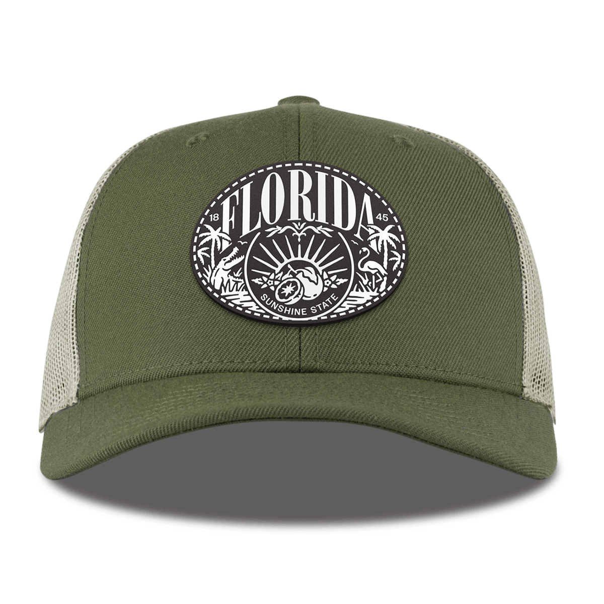 Florida Traveler Curved Trucker Light Loden
