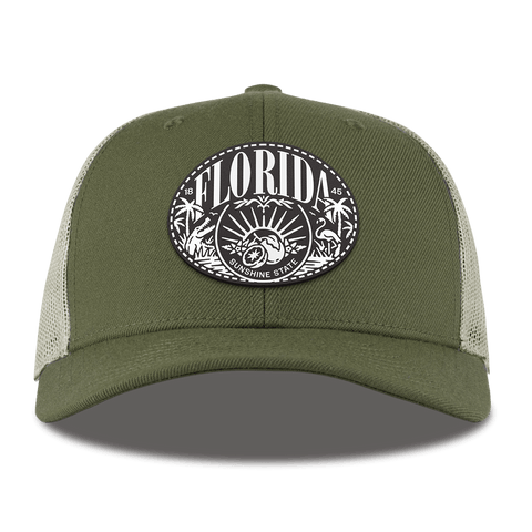 Florida Traveler Curved Trucker Light Loden