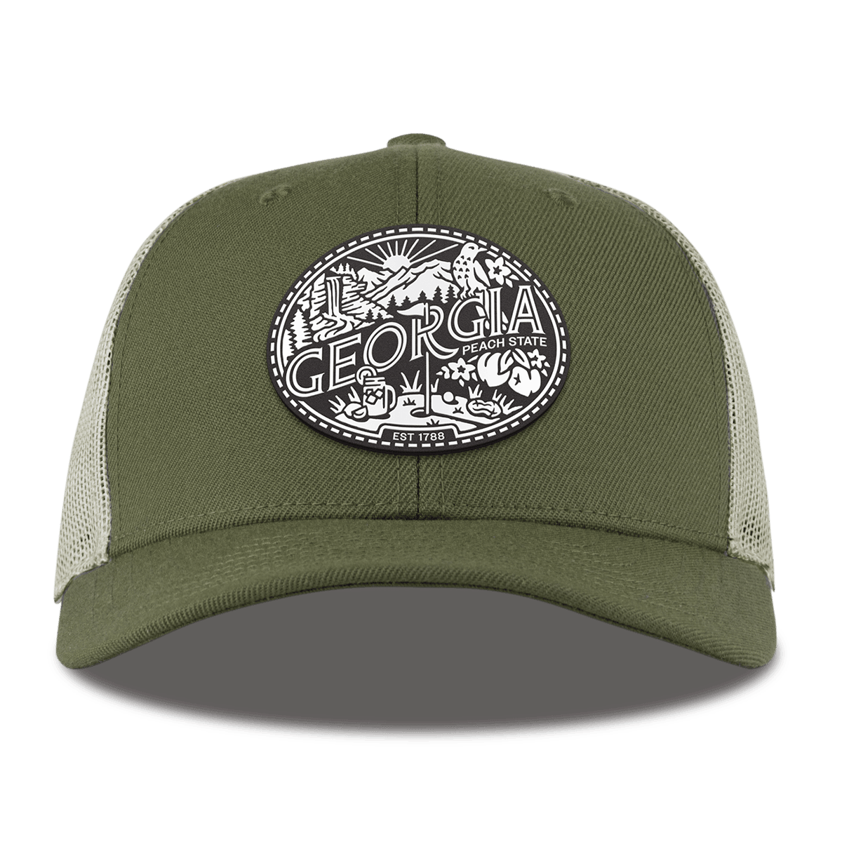 Georgia Traveler Curved Trucker Light Loden