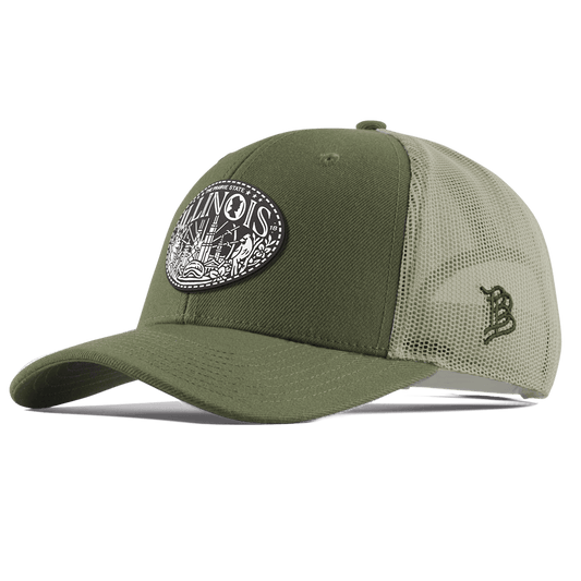 Illinois Traveler Curved Trucker Light Loden