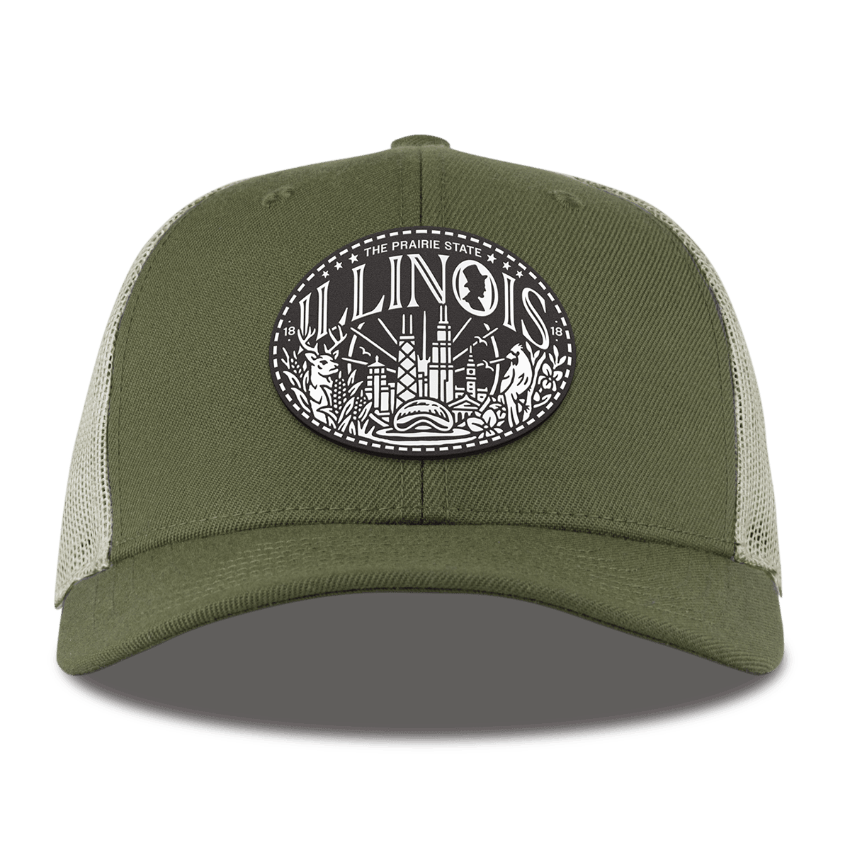 Illinois Traveler Curved Trucker Light Loden