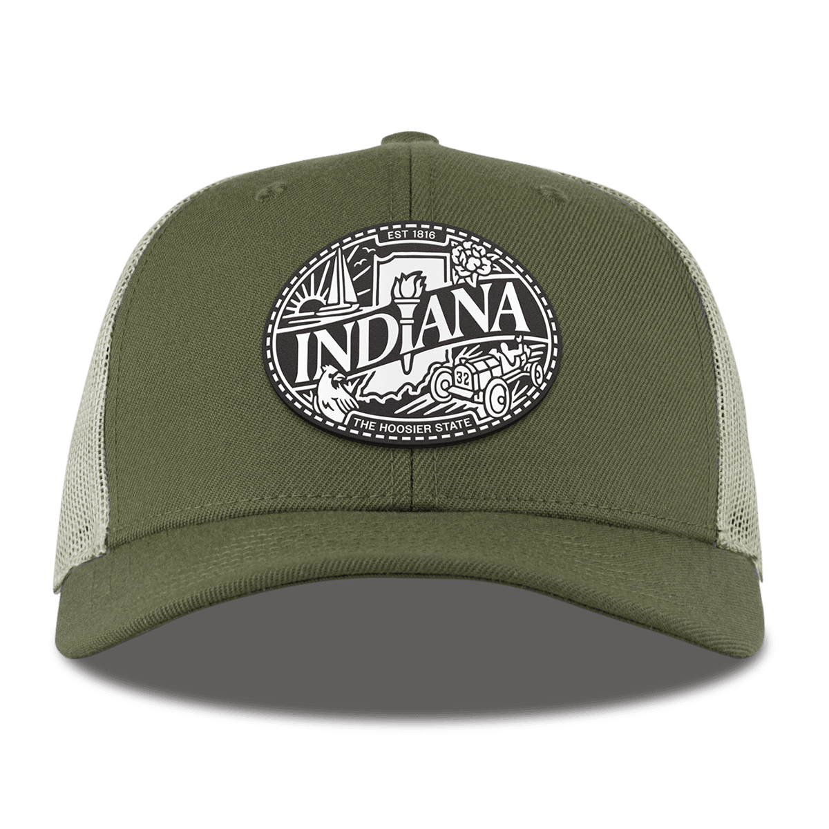 Indiana Traveler Curved Trucker Light Loden