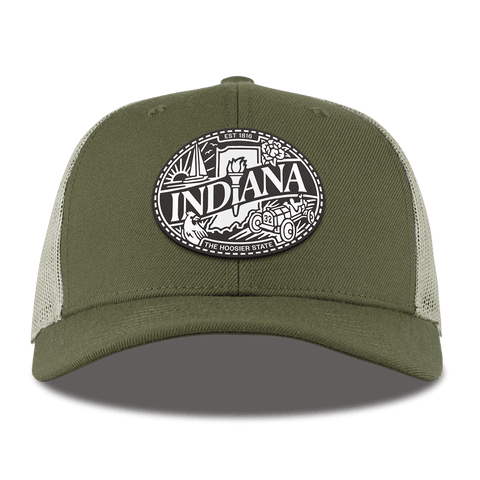 Indiana Traveler Curved Trucker Light Loden