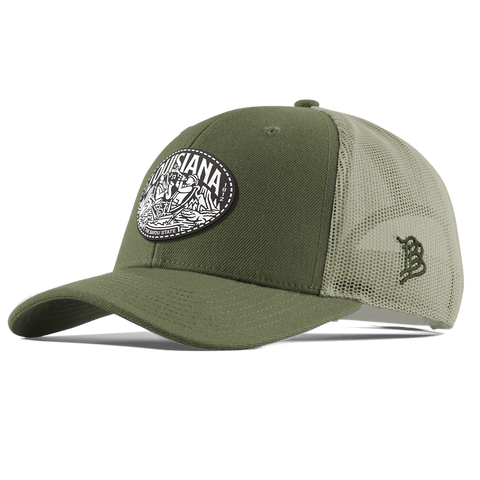 Louisiana Traveler Curved Trucker Light Loden