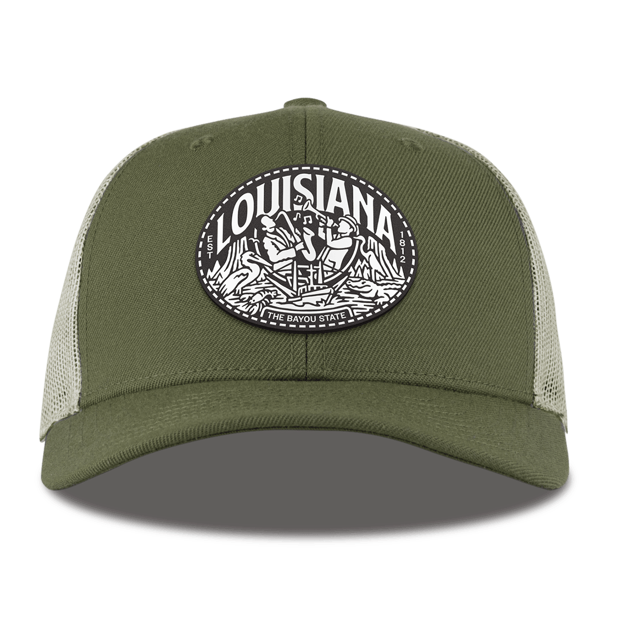 Louisiana Traveler Curved Trucker Light Loden