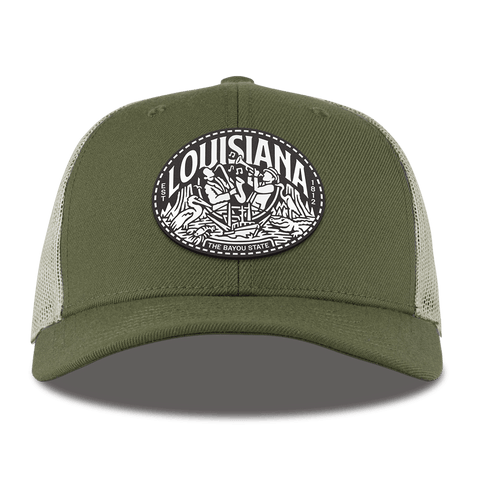 Louisiana Traveler Curved Trucker Light Loden