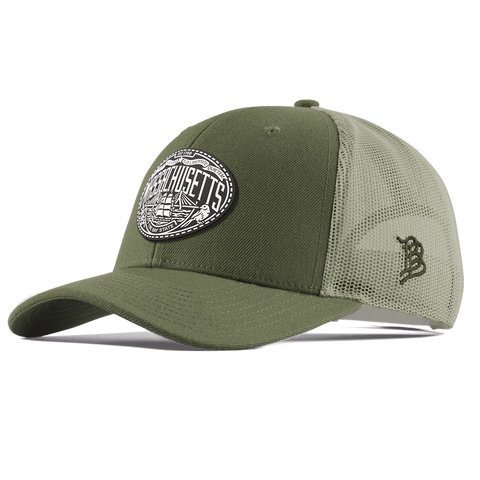 Massachusetts Traveler Curved Trucker Light Loden