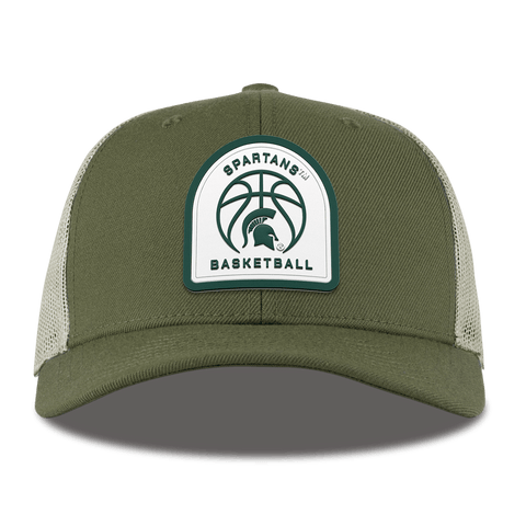 Michigan State University "Michigan State Basketball" Curved Trucker Light Loden